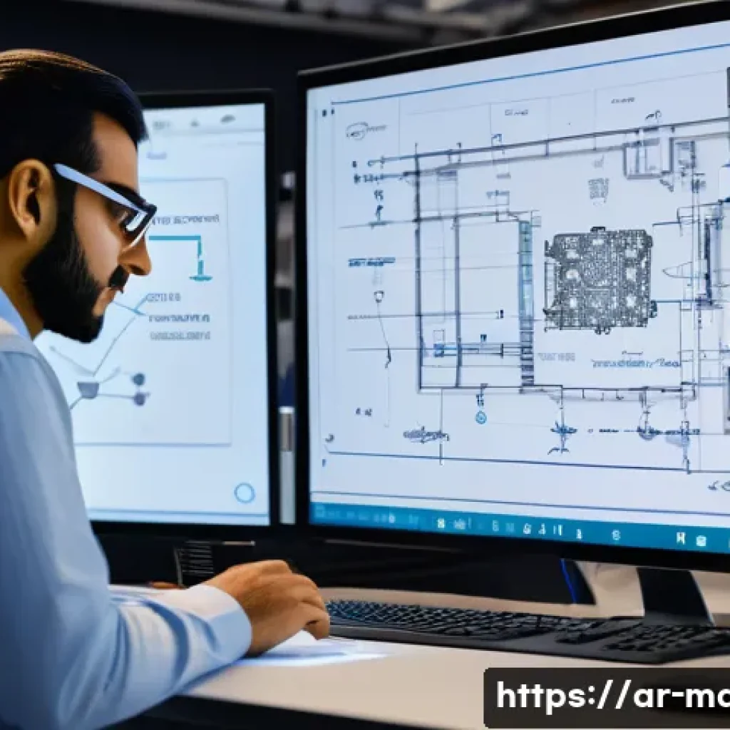 기계설계 기초부터 전문가까지의 경로 - A detailed engineering workspace scene showing an Arab engineer wearing safety glasses and tradition...