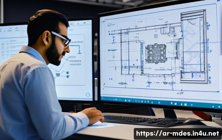 기계설계 기초부터 전문가까지의 경로 - A detailed engineering workspace scene showing an Arab engineer wearing safety glasses and tradition...