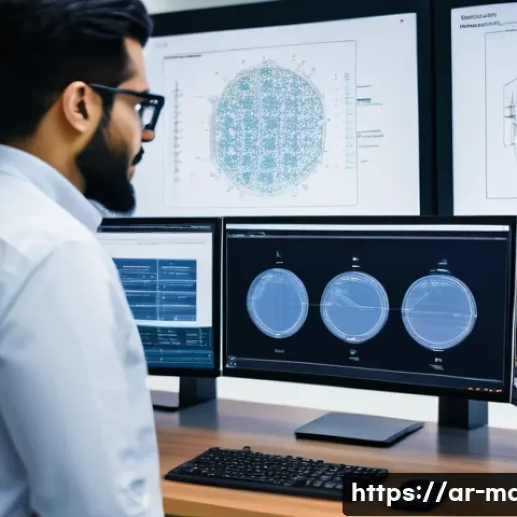 기계설계와 데이터 분석의 융합 - A modern engineering workspace featuring a diverse team of Middle Eastern mechanical engineers and d...