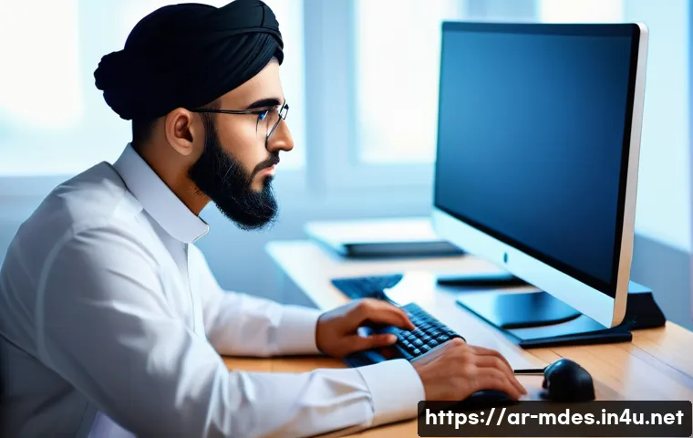 기계설계 이직 성공 사례 공유 - A modern mechanical design engineer working in a bright office with Middle Eastern architectural ele...