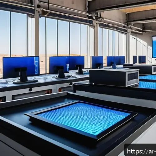 기계설계 환경규제 대응 방안 - A modern industrial workshop in the Middle East setting, showcasing advanced manufacturing technique...