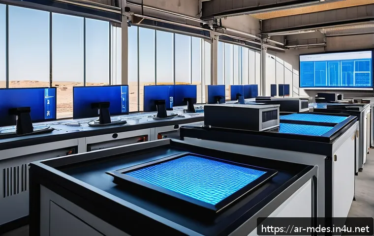 기계설계 환경규제 대응 방안 - A modern industrial workshop in the Middle East setting, showcasing advanced manufacturing technique...